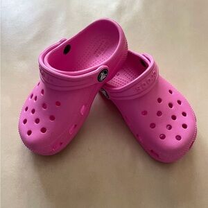 CROCS Kids Vibrant Pink Clogs, 10 C